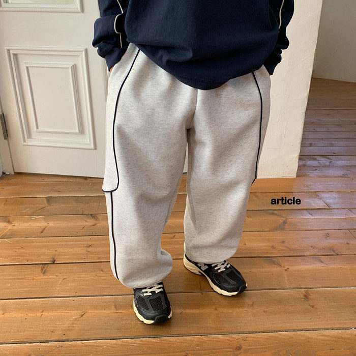 儿童拼接运动束脚休闲裤ARTICLE韩国代购童装26春款男女童长裤317