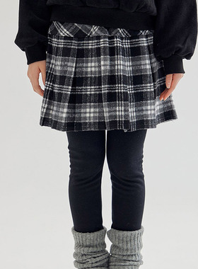 DAWON中大女童加绒打底裤百褶裙裤 韩国代购童装25冬儿童长裤098