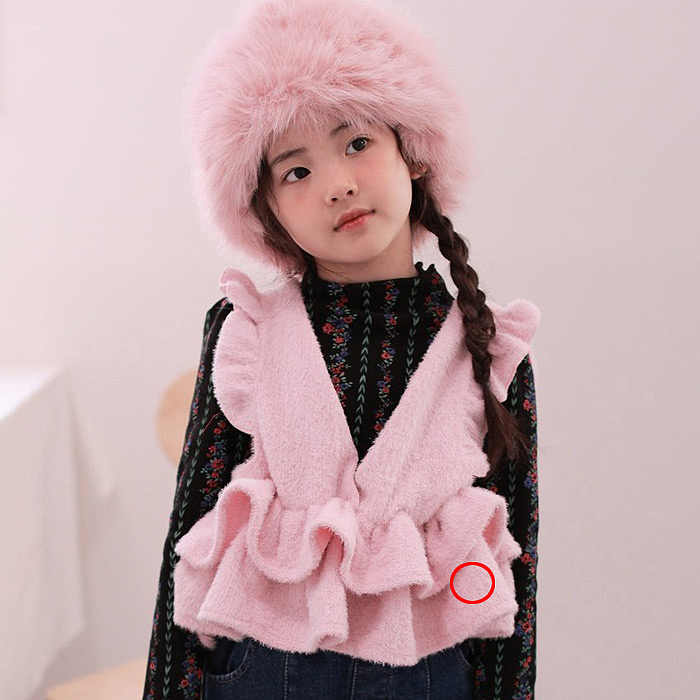 儿童洋气公主糖果色裙摆套头马甲 韩国南大门童装2025冬款女童425