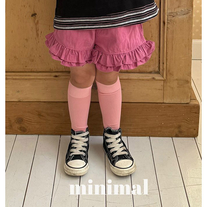 儿童时尚松紧腰菲边短裤 Minimal韩国代购进口童装26春款女童519