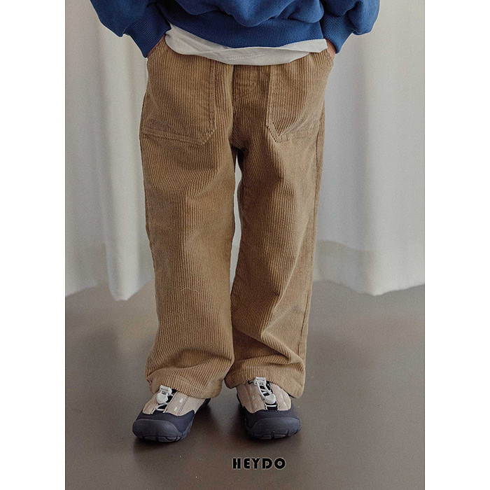 儿童弹力灯芯绒休闲裤 韩国南大门童装2025冬中大男女童长裤1901