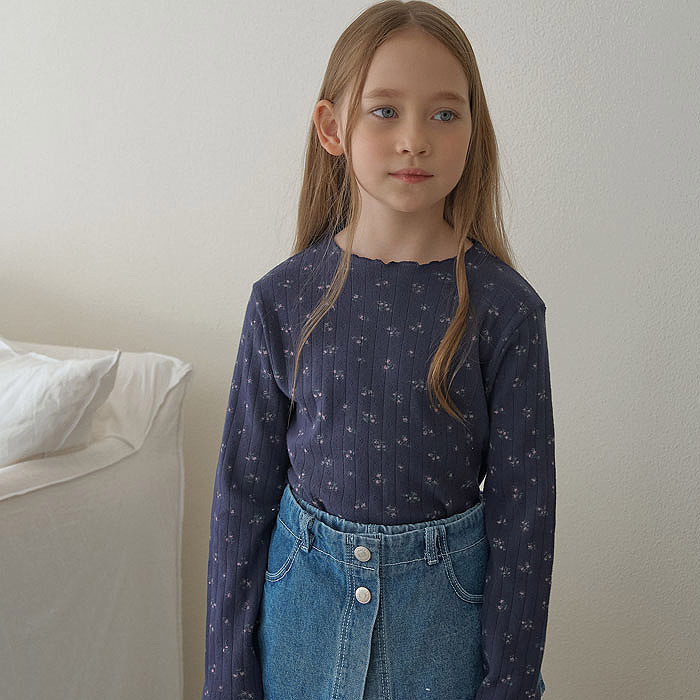 儿童碎花波浪边长袖T恤 Momoann韩国童装代购26春款女童打底衫452,童装/婴儿装/亲子装,T恤,淘宝优惠券,粉丝福利购,淘宝优惠卷