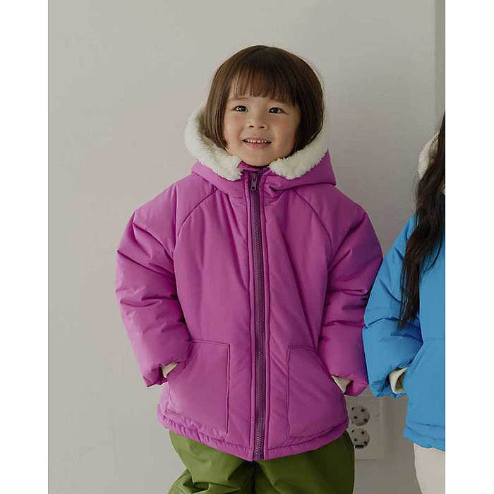 男女童时尚连帽加厚保暖棉服外套FROMI韩国代购童装26冬款儿童515