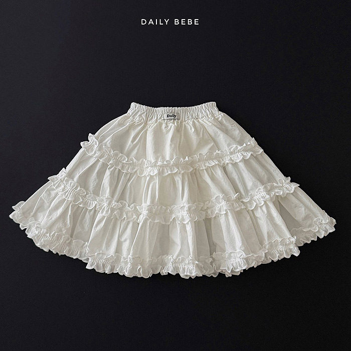 女童小童洋气甜美花边中长裙DailyBebe韩国童装代购26秋半身裙421