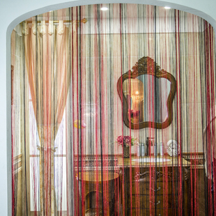多彩加密线帘装饰流苏门帘 客厅卧室隔断帘 免打孔酒店窗帘线帘子