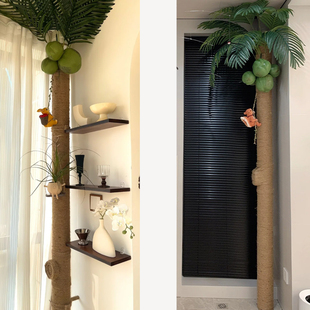 仿真椰子树下水管道消防管道装饰 遮挡阳台改造美化新款创意