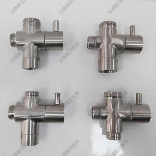 304不锈钢一进二出花洒分水器