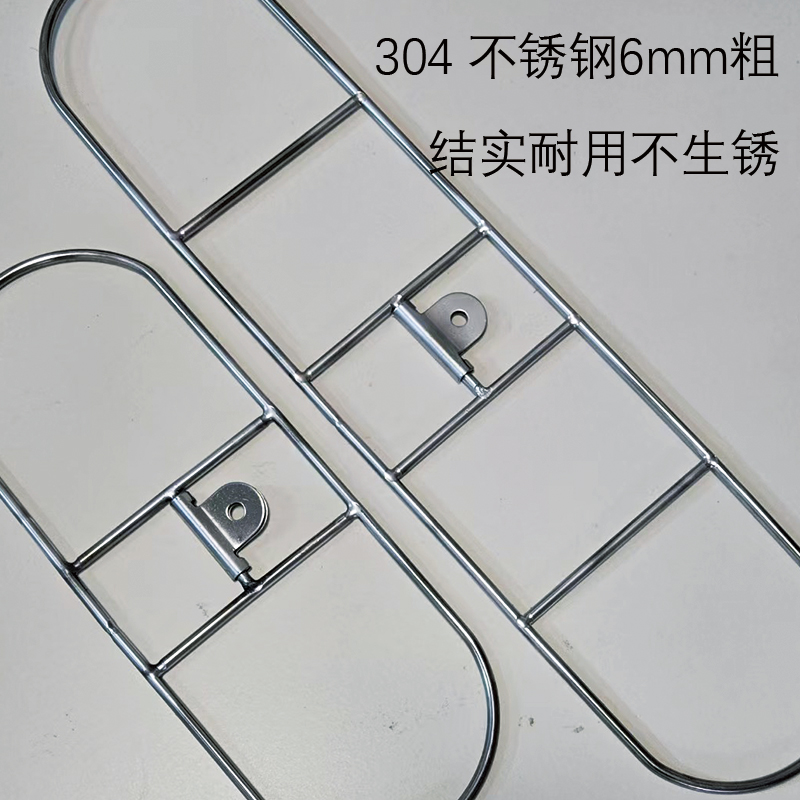 304不锈钢6毫米尘推架内架排拖铁架子支撑架拖把配件4568090100cm