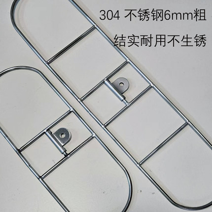 304不锈钢6毫米尘推架内架排拖铁架子支撑架拖把配件4568090100cm