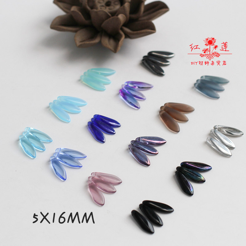 diy手工耳环捷克琉璃多色选发簪图片