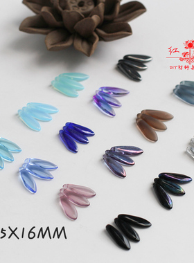 diy手工耳环捷克琉璃多色选发簪