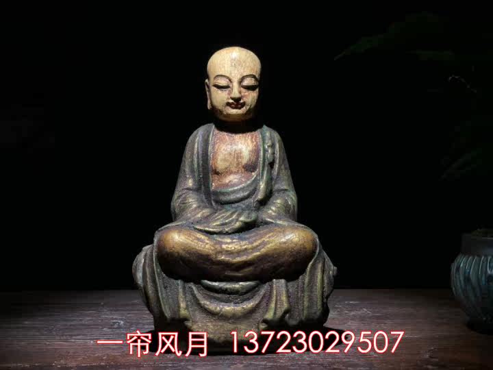 精品老木雕木器彩绘悟道佛像佛家奉工室内家具摆件收藏文艺品|ruв категории Домашний быт, резьба, резьба по дереву - от Buy2taobao.com для оказания профессиональной услуги покупки агента Taobao