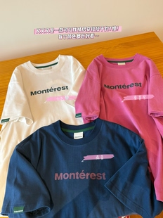 复古～颜色爱了 美式 磨毛字母宽松短袖 T袖 包邮 女 蛋家