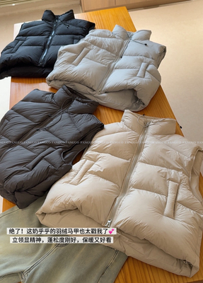 韩里韩气巨百搭！云朵90白鸭绒休闲羽绒服马甲外套女