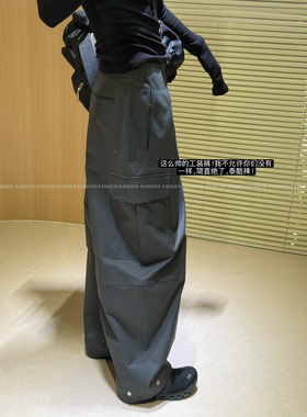 co*原厂！时髦复古重工挺括复古帅气休闲裤工装裤女