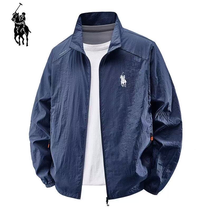 保罗防晒服男士防紫外线夏季薄款宽松立领户外夹克皮肤衣外套男士