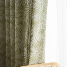 定制成品橄榄色窗纱 中式 南洋法式 复古透光不透人加厚棉麻纱帘美式