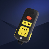 黑黄带指示灯开关十一孔防爆无线插座工程接线板拖线板无地线