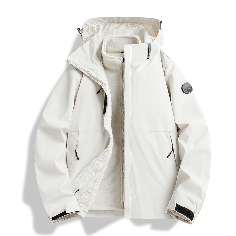 LAYNOS雷诺斯秋冬款保暖外套时尚户外三合一冲锋衣抓绒内胆2828A