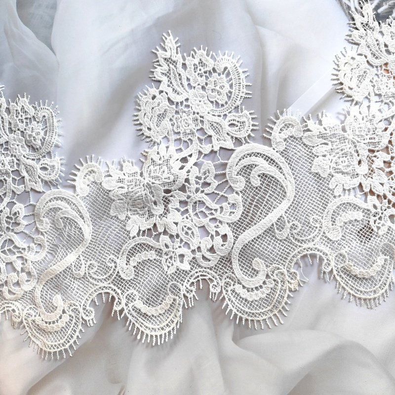 宽23cm白色刺绣蕾丝花边辅料 服装下摆装饰带家居DIY布艺手工材料,居家布艺,花边,淘宝优惠券,粉丝福利购,淘宝优惠卷