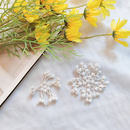 新款 花边辅料 杏色柔软花蕊棉线刺绣diy手工雪花毛衣配饰米黄服装