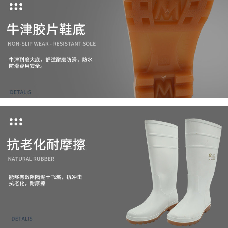 SHANGHAI MEDIUM HIGH BARREL RAIN BOOTS MENS RUBBER SOLE ANTI-SLIP ACID AND ALKALI RESISTANT OIL-RESISTANT WATERPROOF SUMMER WORK SHOES LABOR PROTECTION RAIN BOOTS