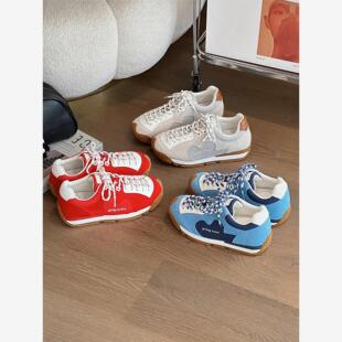 透气百搭休闲运动鞋 2025新款 女厚底小个子阿甘鞋 7CM内增高德训鞋