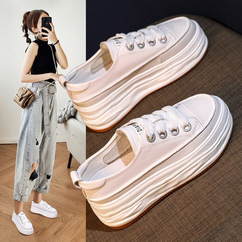 2024年夏季内增高小白女鞋ins潮