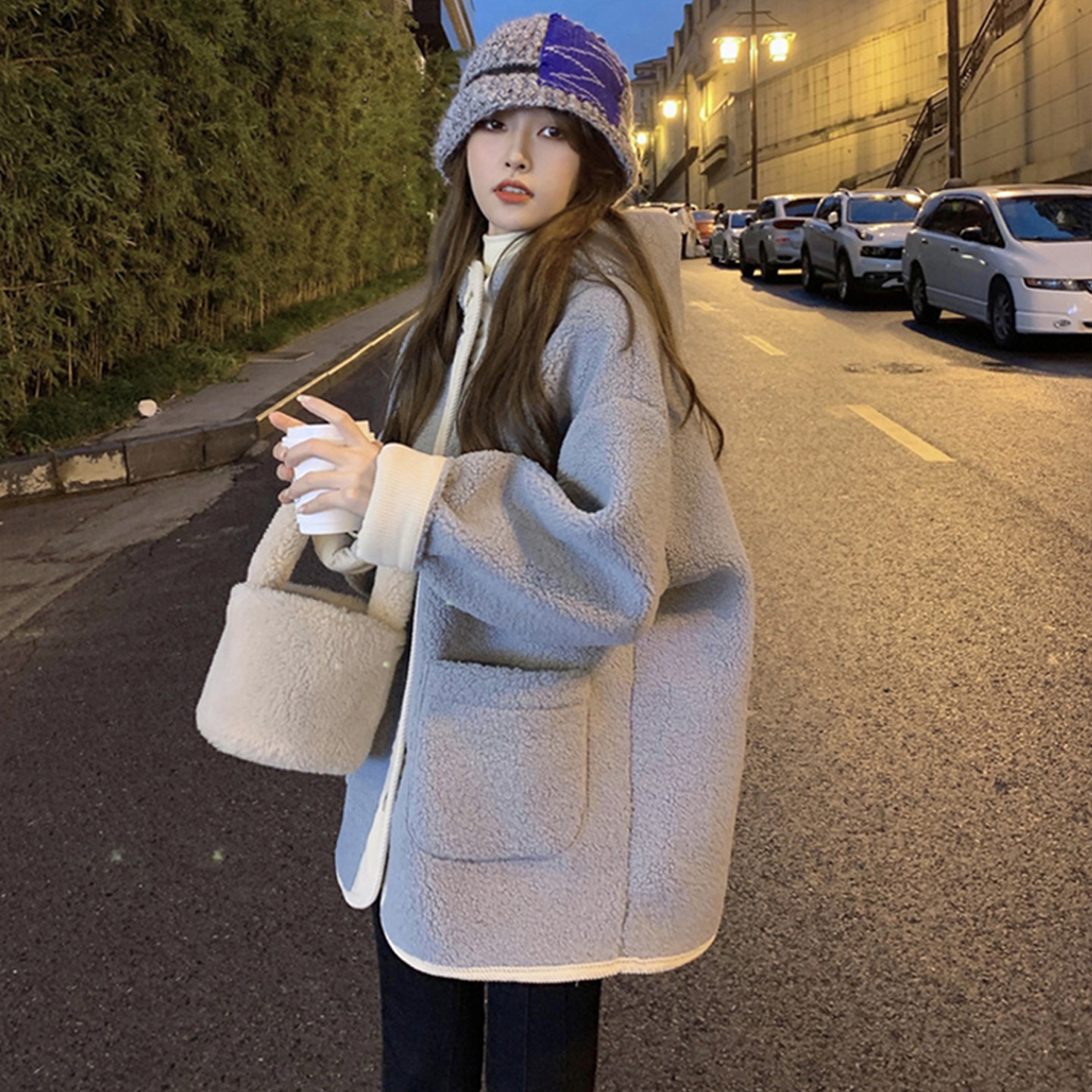 大码女装2025冬季新款胖mm韩版宽松显瘦连帽加厚仿羊羔毛棉衣外套,女装/女士精品,常规大码外套,淘宝优惠券,粉丝福利购,淘宝优惠卷