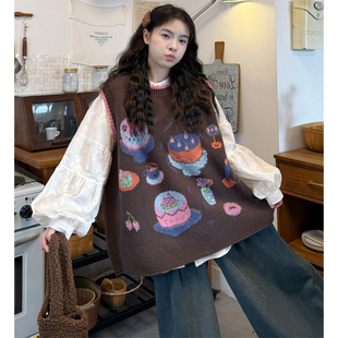 胖mm复古圆领刺绣马甲 2026春季 刺绣衬衫 牛仔阔腿裤 大码 套装 女装