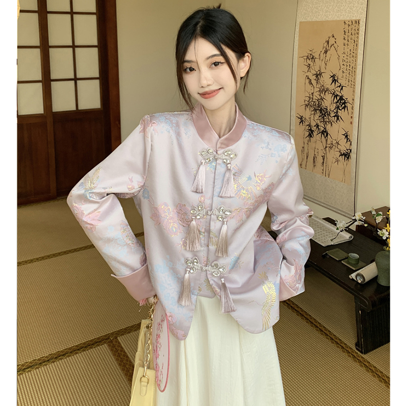 新中式国风汉元素提花外套半身裙