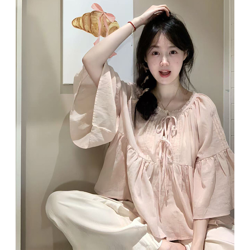 胖mm小众温柔风薄款绑带防晒衣夏