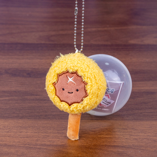 现货 日本扭蛋 QUALIA可爱萌毛绒炸串挂件卡通烧烤包包挂饰娃娃