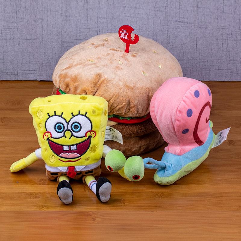 小蜗汉堡王毛绒公仔海绵宝宝玩偶