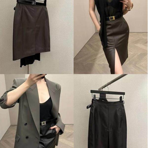 【小众设计】时髦炸街哑光女王时尚百搭气质修身包臀半身PU皮裙