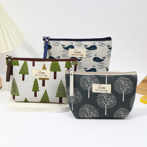 portable coin and key bag, large-capacity makeup storage bag