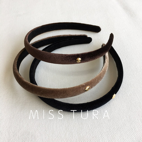 MissTura百搭丝绒简约细发箍