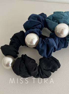 Miss Tura韩国进口高级感珍珠绑发扎马尾发圈丸子头绳