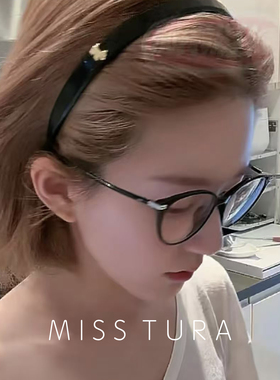 Miss Tura韩国进口小众设计感复古印花宽边发箍头箍发饰通勤百搭
