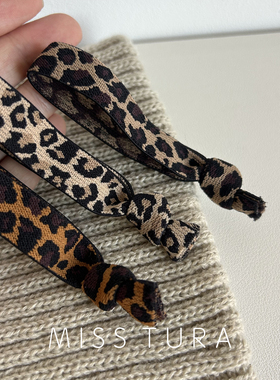 Miss Tura韩国进口豹纹头绳女丸子头宽橡皮筋网红款日常百搭发圈
