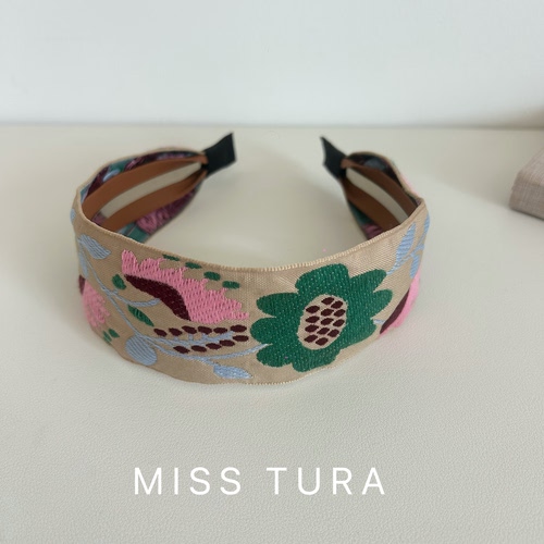 Miss Tura 韩国进口刺绣设计师款发箍头箍发饰头饰发卡