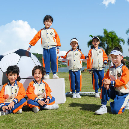 幼儿园园服春秋装英伦风棒球服三件套儿童班服运动套装小学生校服