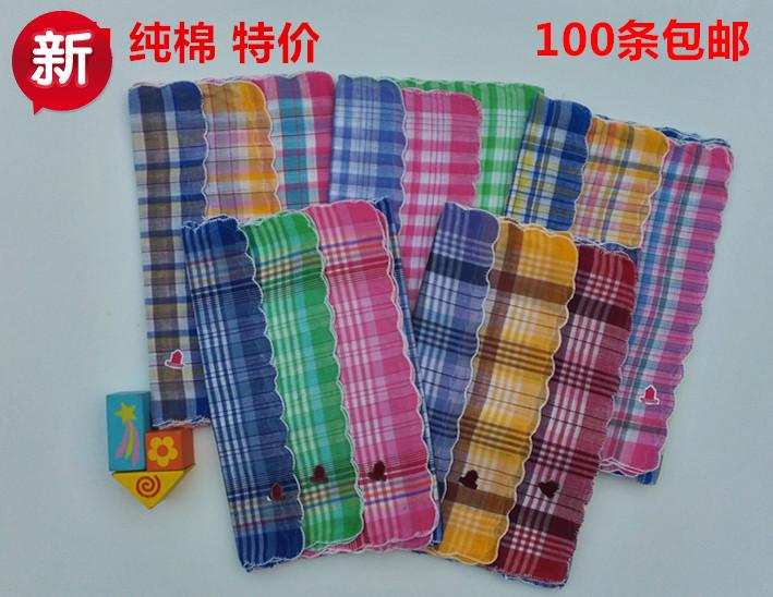 28cm lattice Handkerchief pure cotton Handkerchief lady children kindergarten manual Foreign trade Handkerchief Special Offerin the Accessories/Leather belt/Hat/Muffler , Handkerchief  category - from Buy2taobao.com to provide professional Taobao agent buy service