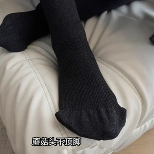 日本不勒脚趾连裤袜秋冬竖条纹加绒加厚保暖打底裤黑色灰色打底袜