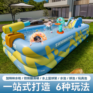 充气游泳池儿童家用泳池加厚可折叠户外戏水池成人庭院大型泳池