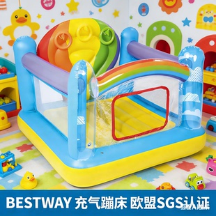 Bestway家用充气城堡跳跳乐儿童蹦蹦床折叠小型室内淘气堡跳床乐