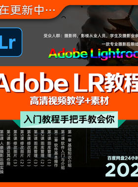 LR入门到精通教程视频课程后期图形实用工具教学课Lightroom+素材