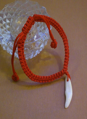 手工编织婴儿男女款黑狗牙