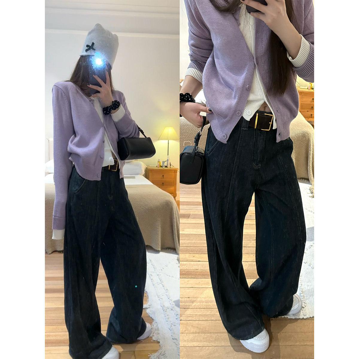 【现货4折】咖喱汤汤TGL【加绒原牛】加厚高腰阔腿直筒牛仔裤显瘦,女装/女士精品,牛仔裤,淘宝优惠券,粉丝福利购,淘宝优惠卷