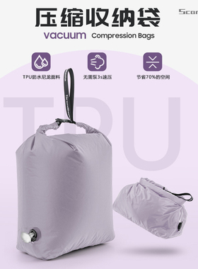 免抽气真空压缩收纳袋便携大容量防水防尘衣物整理袋行李箱压缩包